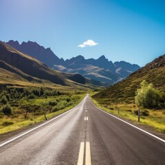 Naklejka premium b'Road through the valley'