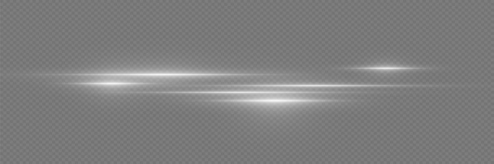 
Glowing white speed lines. Rays light effect. On a transparent background.