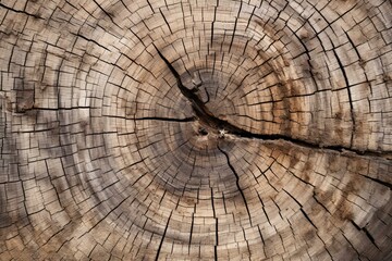 b'A cross section of a tree trunk showing the growth rings.'
