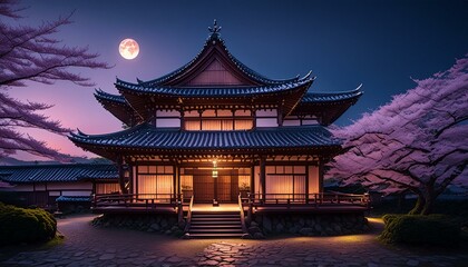日本の平安時代の豪華な家屋
