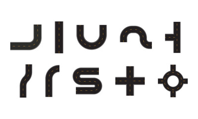 Traffic Road Way Element Set