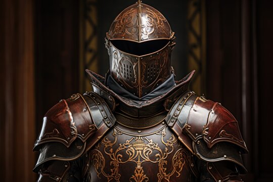 a person wearing a suit of armor