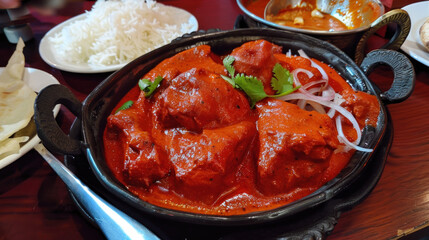 Mouthwatering Chicken Tikka Masala Plate, Culinary World Tour, Food and Street Food