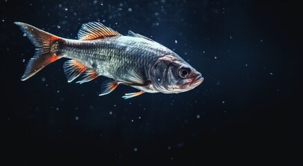 fish isolated on black
