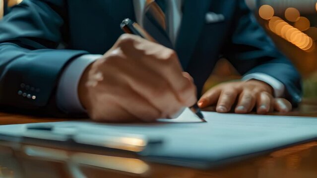 Stay focused at work to sign contracts accurately and avoid complications. Concept Productivity, Contract Signing, Focus Techniques, Work Performance, Professionalism