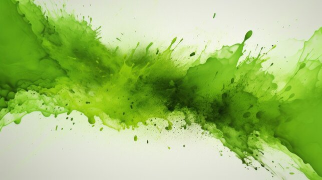 a green splash of paint