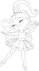 Fototapeta premium Fairy coloring page for toddlers