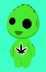 Amigos Intergalácticos: Os Alienígenas da Folha de Cannabis © Marcelo Costa