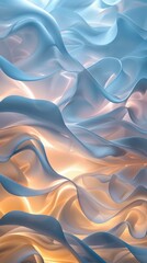 b'Blue and orange abstract waves'