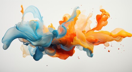 a colorful liquid in water - obrazy, fototapety, plakaty