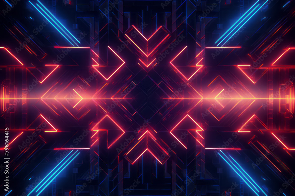 Canvas Prints pink and blue abstract neon lines background or pattern, creative design template