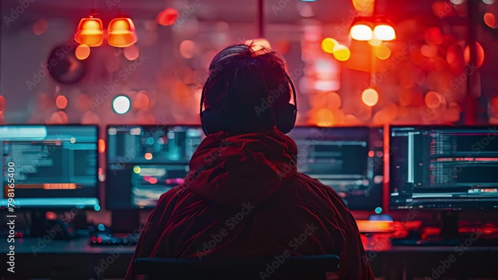 Poster advanced algorithms protect valuable assets from cyber threats through human expertise and technolog