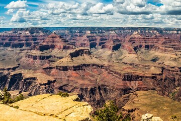 Wonderful and amazing Grand Canyon in the United States with its surrealistic shape covered with...