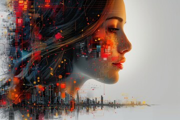 abstract background in colors and patterns for International Women In Engineering Day