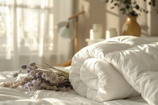 Comfortable white duvet
