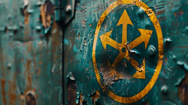 Biohazard symbol warning sign - Powered by Adobe