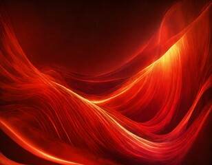 glowing red waves curves abstract background - obrazy, fototapety, plakaty