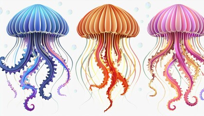 Jellyfish isolated on transparent background (PNG)
