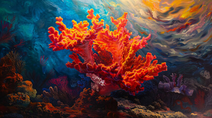 Fototapeta na wymiar Fire coral