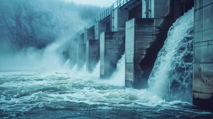 Hydroelectric dam generating renewable energy