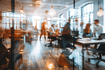 Blurred background of a cafe interior