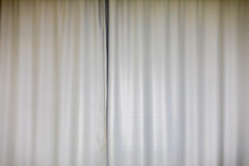 Full frame beige linen curtain