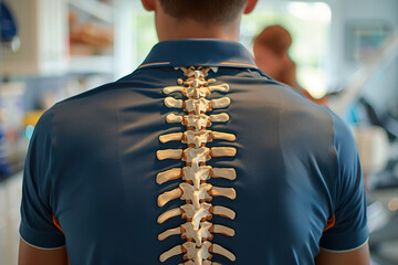 A chiropractor performs an adjustment on a patient's spine, relief from back pain.