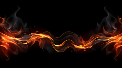 flames on black background