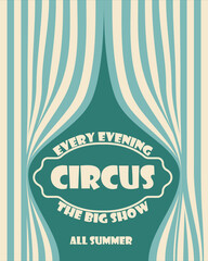 circus poster inviting you to a big show every evening