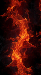 Fototapeta premium flames on black background
