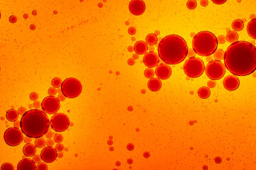 olive oil and vinegar bubble in vinaigrette 
