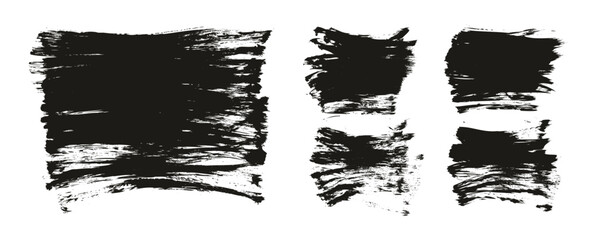 Hand Drawn Flat Fan Brush Thick Long & Short Background Mix High Detail Abstract Vector Background Mix Set 