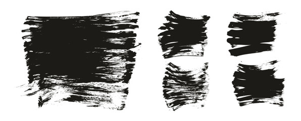 Hand Drawn Flat Fan Brush Thick Long & Short Background Mix High Detail Abstract Vector Background Mix Set 