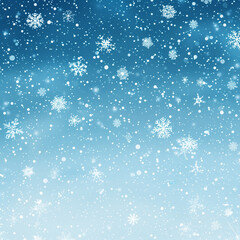 Falling Snowflakes: Crisp and Serene Winter Beauty