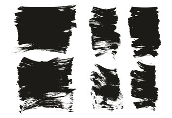 Hand Drawn Flat Fan Brush Thick Long & Short Background Mix High Detail Abstract Vector Background Mix Set 