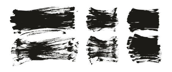 Hand Drawn Flat Fan Brush Thick Long & Short Background Mix High Detail Abstract Vector Background Mix Set 