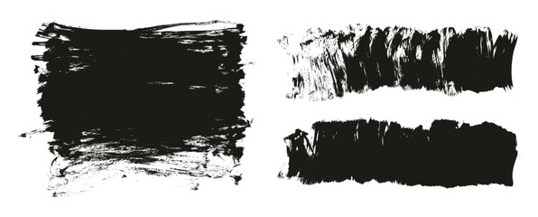 Hand Drawn Flat Fan Brush Thick Long & Short Background Mix High Detail Abstract Vector Background Mix Set 