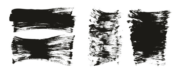 Hand Drawn Flat Fan Brush Thick Long & Short Background Mix High Detail Abstract Vector Background Mix Set 