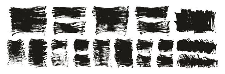 Hand Drawn Flat Fan Brush Thick Long & Short Background Mix High Detail Abstract Vector Background Mix Set 