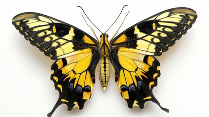 A beautiful yellow and black butterfly
