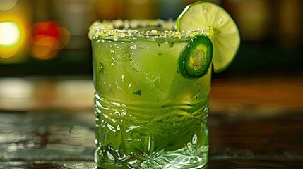 How about a zesty Jalapeno Margarita infused with bold tequila and tangy lime for a deliciously boozy kick