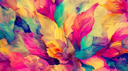 Artistic background of bright, colorful watercolor paint, highlighting the rich textures and varied hues in a close-up view
