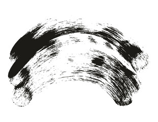 Hand Drawn Round Sponge Thick Artist Brush Curved Background High Detail Abstract Vector Background Set 