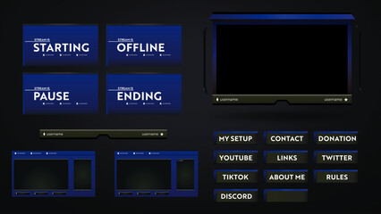 Blue Stream Pack Panels Overlay Design

