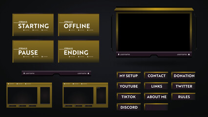 Yellow Stream Pack Panels Overlay Design
