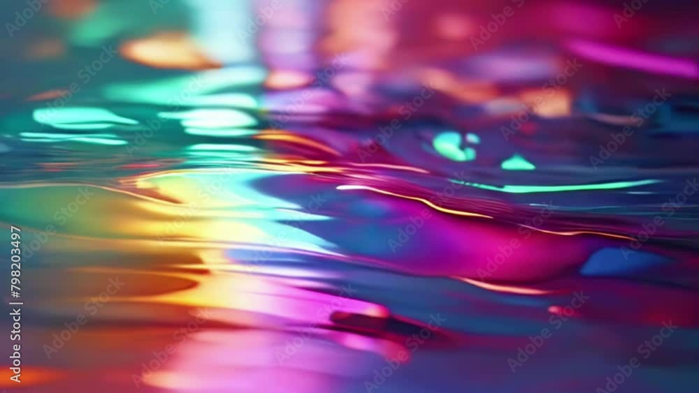 Aufkleber vibrant colorful waves abstraction. multicolored reflections on a dynamic water surface. backdrop. c