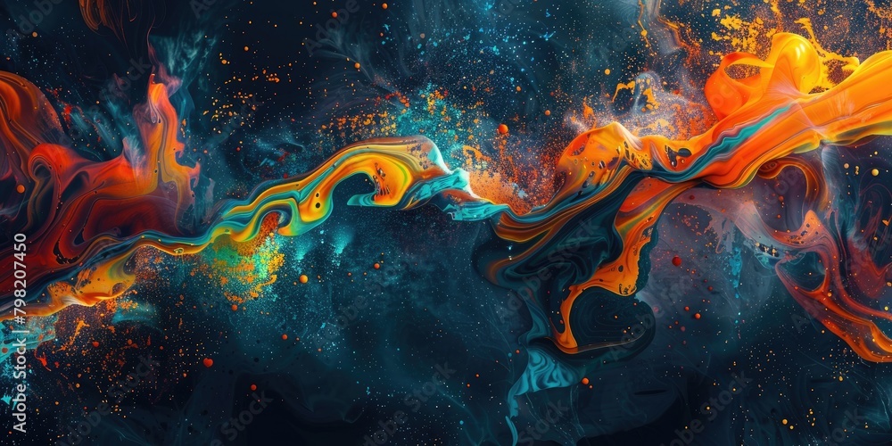 Aufkleber dynamic spectrum: vibrant colors exploding in radiant display