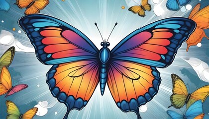 A colorful butterfly 2 (26) - obrazy, fototapety, plakaty
