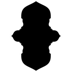 Islamic Label Emblem Shape Glyph Pictogram symbol visual illustration turkish Iranian and Arabic style 