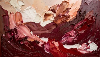 soft peach and deep red colors paint palette